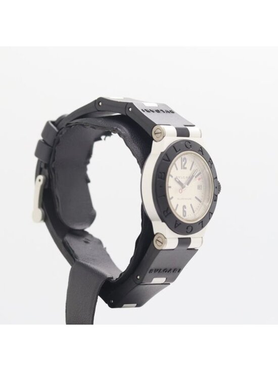 Bvlgari Bulgari Aluminum Quartz Date Silver Dial Watch main image 4